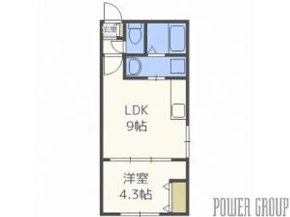 ラフィーネ円山公園・華【3階】の間取り