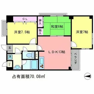 インペリアルアカシヤ【2階】の間取り