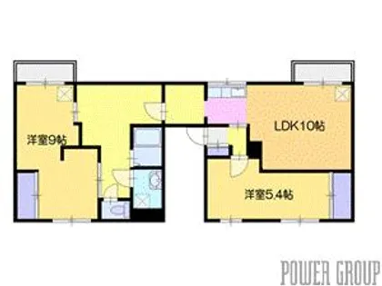 ビレッジハウス野幌1号棟【4階】の間取り