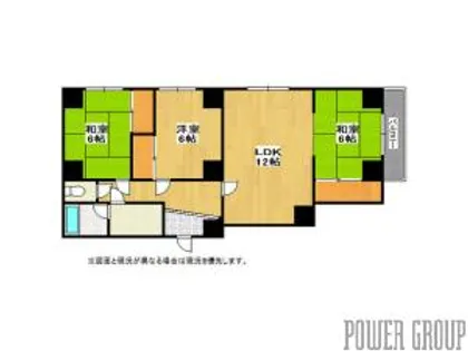マンション住ノ江【3階】の間取り