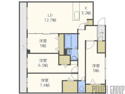 S-RESIDENCE宮の森【2階】の間取り