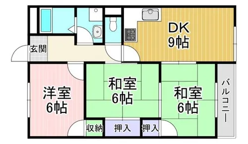 ハイグレード鶏新【202号室】の間取り