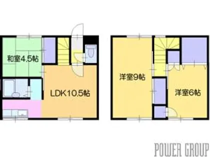 北海道江別市高砂町【テラスハウス】の間取り