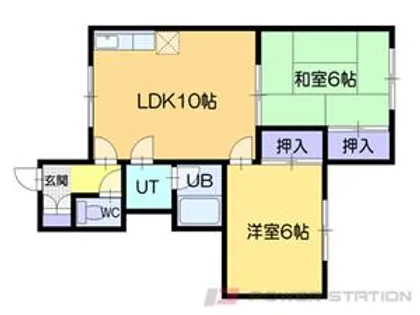 2LDKの間取り画像