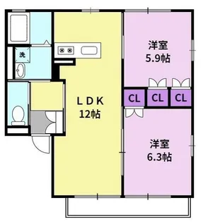 エクリス1【2階】の間取り