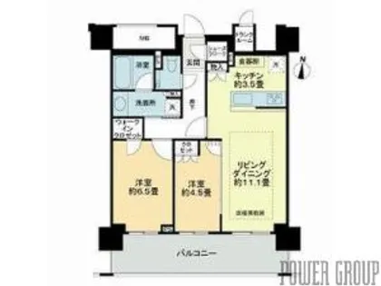 ザ・ライオンズ札幌植物園YAYOI GARDENS【9階】の間取り