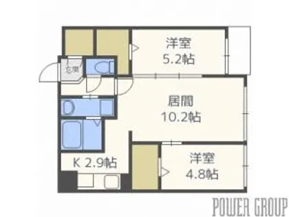 フォレストヒルズB【2階】の間取り