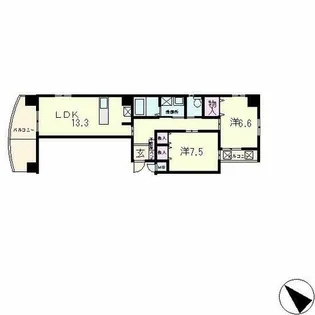 レスペクテ【9階】の間取り