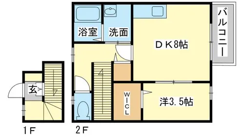 コンフォート大谷【A201号室】の間取り