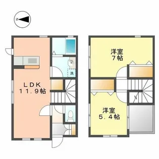 愛知県清須市西田中城下【テラスハウス】の間取り