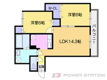 バーニーズ ルポール【5階】の間取り