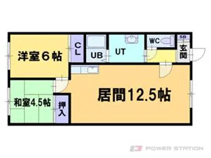 コーポあべ【1階】の間取り
