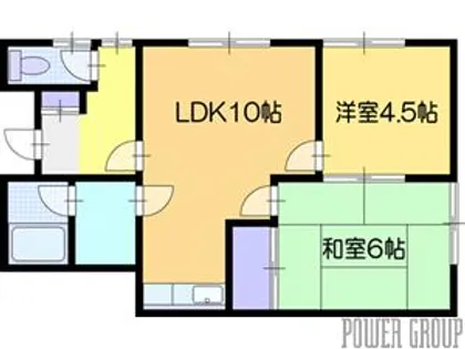 ハッピーマンションNo.3【1階】の間取り