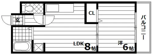 ユーコート【3階】の間取り