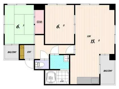 西鈴壱番館【3階】の間取り