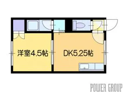 松下ハイツ江別Ⅱ【4階】の間取り