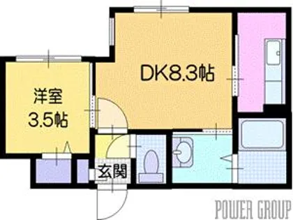 KENT Collection野幌駅前【3階】の間取り