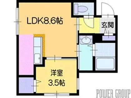 KENT Collection野幌駅前【1階】の間取り