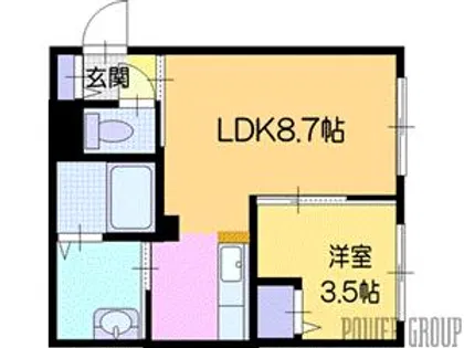 KENT Collection野幌駅前【3階】の間取り