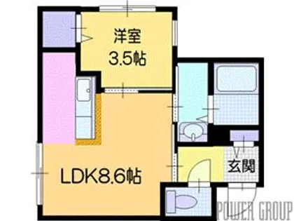 KENT Collection野幌駅前【3階】の間取り