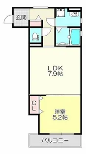 クリエオーレ高井田西【1階】の間取り
