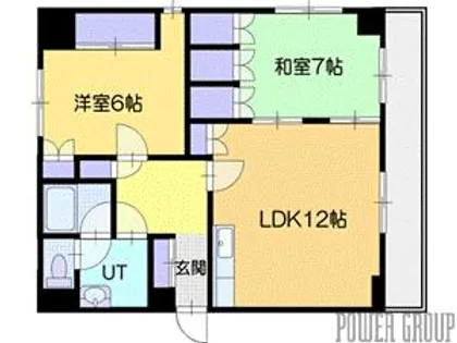 プログレスコート恵庭【3階】の間取り