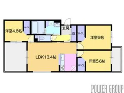 仮)フォルトゥーナ伏古【2階】の間取り