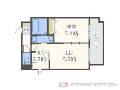 プレシェルト山の手通【4階】の間取り