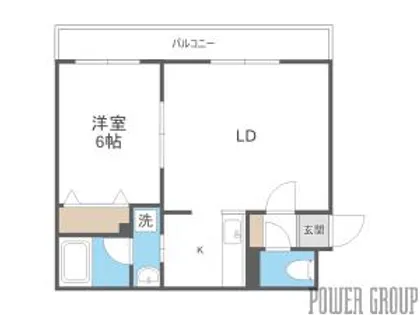 アバンセ二十四軒【2階】の間取り