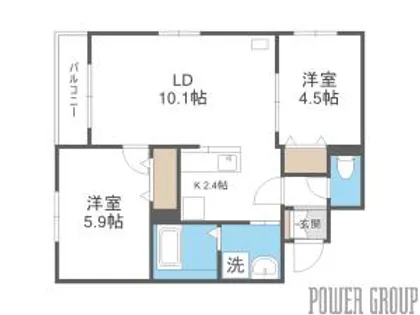 タカラヴェール発寒【4階】の間取り