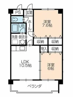 ウィンフィールド曙【2階】の間取り