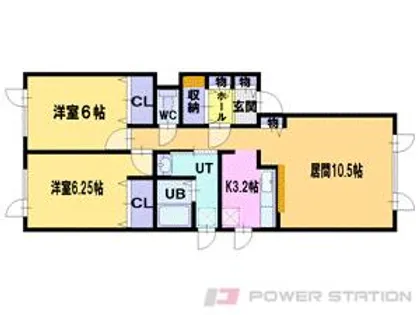 ユニゾンコート高砂【2階】の間取り