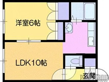 ハイツラッキー【1階】の間取り