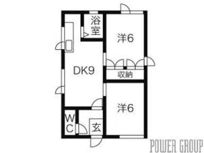 鈴木荘B【2階】の間取り