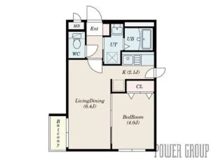 リーブルノール【4階】の間取り