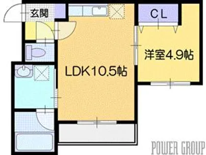 アクアパラシューター【1階】の間取り