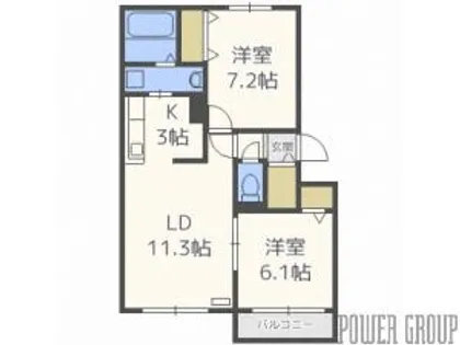 グランシャリオ【1階】の間取り