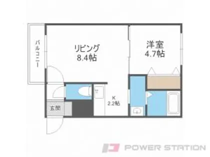 Cozy Place琴似(コージープレイス琴似)【4階】の間取り