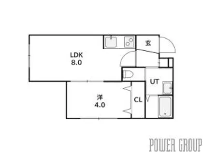 ラフィーネ西町北【1階】の間取り