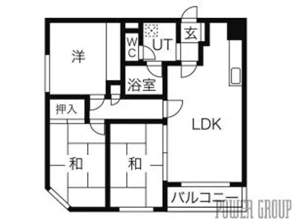 ベルトピア千歳8【4階】の間取り