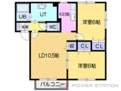 原田ハイツⅢ【1階】の間取り