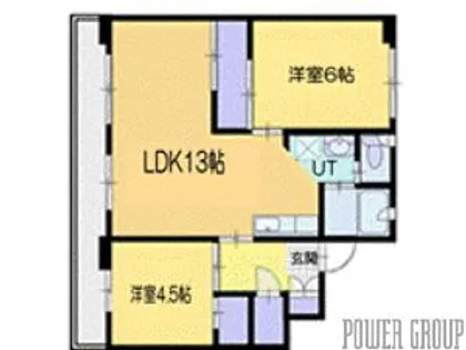 ビレッジハウスおさつ2号棟【4階】の間取り