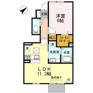 クレールわかば【1階】の間取り