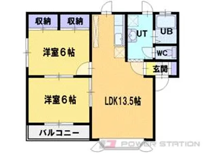 ハイツ新栄台弐番館【2階】の間取り