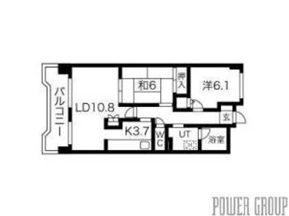 アジエステート大通西プラザ【4階】の間取り