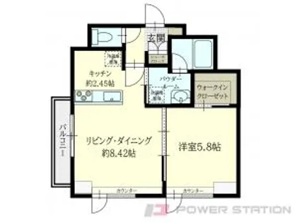 1LDKの間取り画像