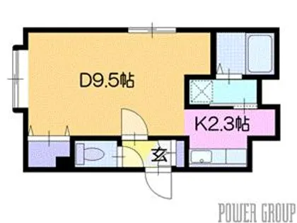 スタジオフラン【2階】の間取り