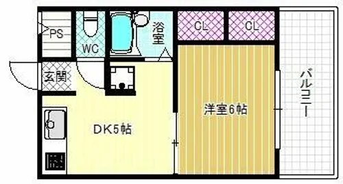 コア千代鶴【1階】の間取り