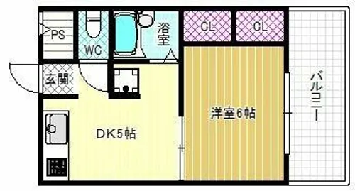 コア千代鶴【1階】の間取り