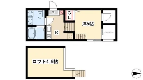 リベルテフルール花池町【2階】の間取り